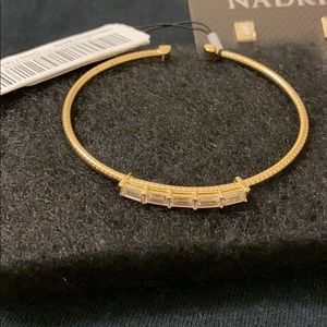 NADRI flexi CZ baguette cuff bracelet.